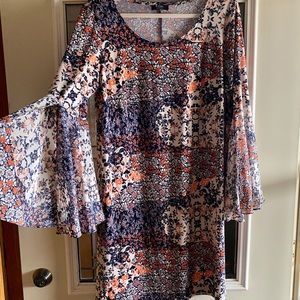 BOHO flared arm mini dress. Never worn!